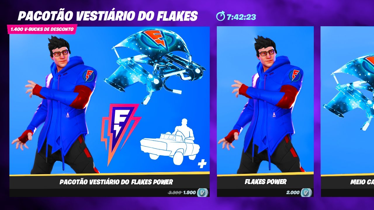 Fortnite: Kaleb e Flakes Power chegam em breve como skins