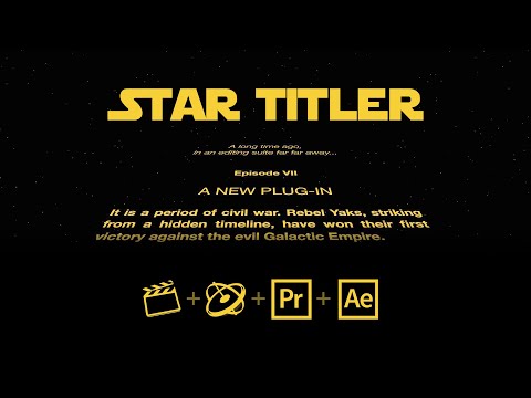 FREE PLUGIN: Star Wars Titles for Final Cut Pro, Motion, Premiere Pro, After Effects
