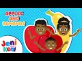 Apples and bananas song  more educational songs  learning vowels  nursery rhymes  jeni and keni