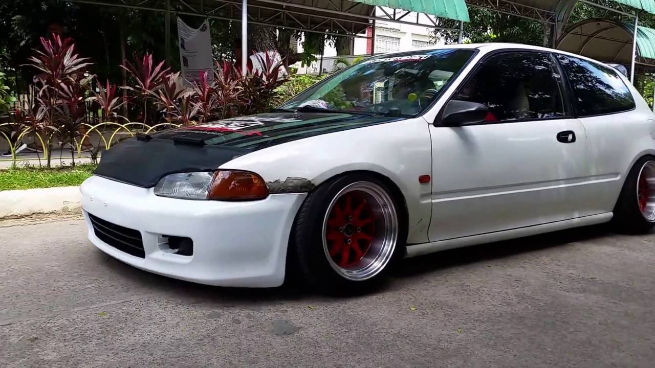 Slammed Honda Eg hatch ce28 offset 0 - YouTube.