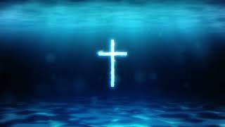 Underwater Cross | Holy Light in Deep Blue Waters | 1 Hour Baptism Worship Background Loop