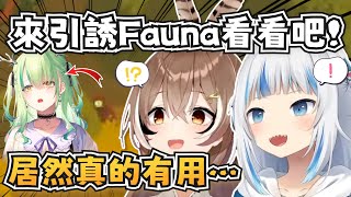 如何引誘Fauna？這方法意外地成功了w【Gawr Gura/Ouro Kronii/Nanashi Mumei/Ceres Fauna】【hololive-EN】【中英字幕】