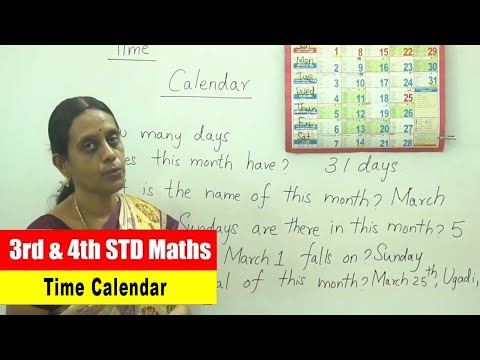 3rd & 4th STD Maths | Time Calendar | CBSE Syllabus Mathematics