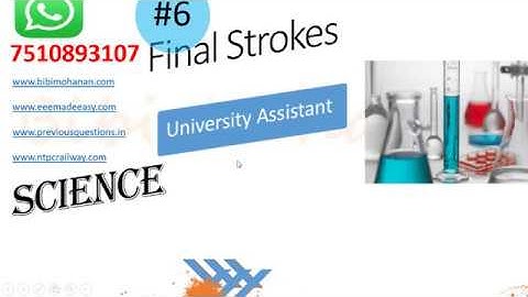 Expected Questions on General Science University Assistant |Final Stroke Series 6
