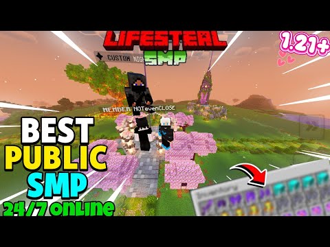 ⛱️ Join Best Lifesteal Public Smp Server For Minecraft 🧟 | Java + PE | 24/7 Online | Free To Join 💸