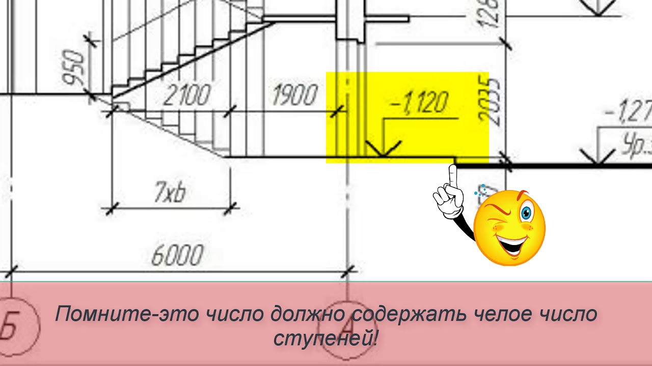 Правила построения и расчета лестницы в разрезе: Инженерная графика #1 .