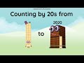 Numberblocks: Skip Counting by 20's up to 2020!!!