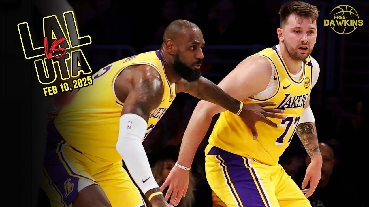 Los Angeles Lakers Full Team Highlights vs Jazz | Luka's Debut | Feb 10 ...