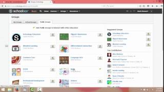 Joining groups and Using Apps in schoology.com