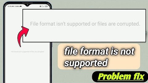 File format isn