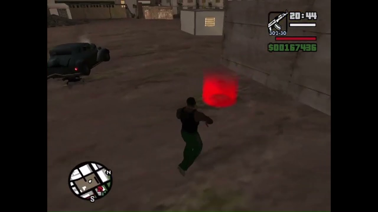 GTA San Andreas rare glitch - Hopping on wrecking ball crane kills girlfriend