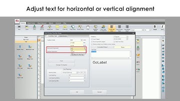 GoLabel - Text alignment feature in "Text Box"