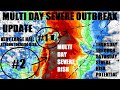 Multi day severe risk outbreak possible strong tornado  very large hail risk latest info