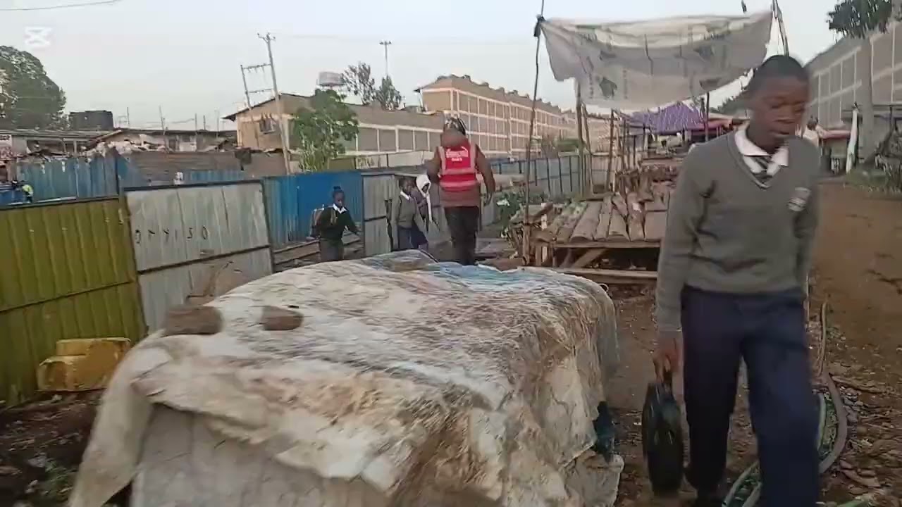Early morning in kibera Nairobi.