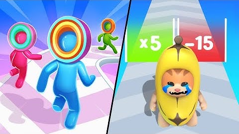 Layer Man 3D | Epic Banana Run / All Level Gameplay: Android,iOS