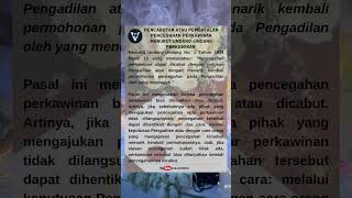 Pencabutan Atau Pembatalan Pencerahan Perkawinan Menurut UU Perkawinan