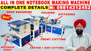 4in1 Fully Automatic Notebook Making Machine 😍🔥| Complete Notebook Manufacturing in One Machine