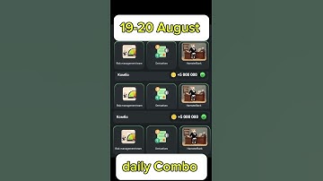 Hamster Kombat daily Combo Code 19 August and 20 August #hamsterkombat #dailycombo #code #combo ####