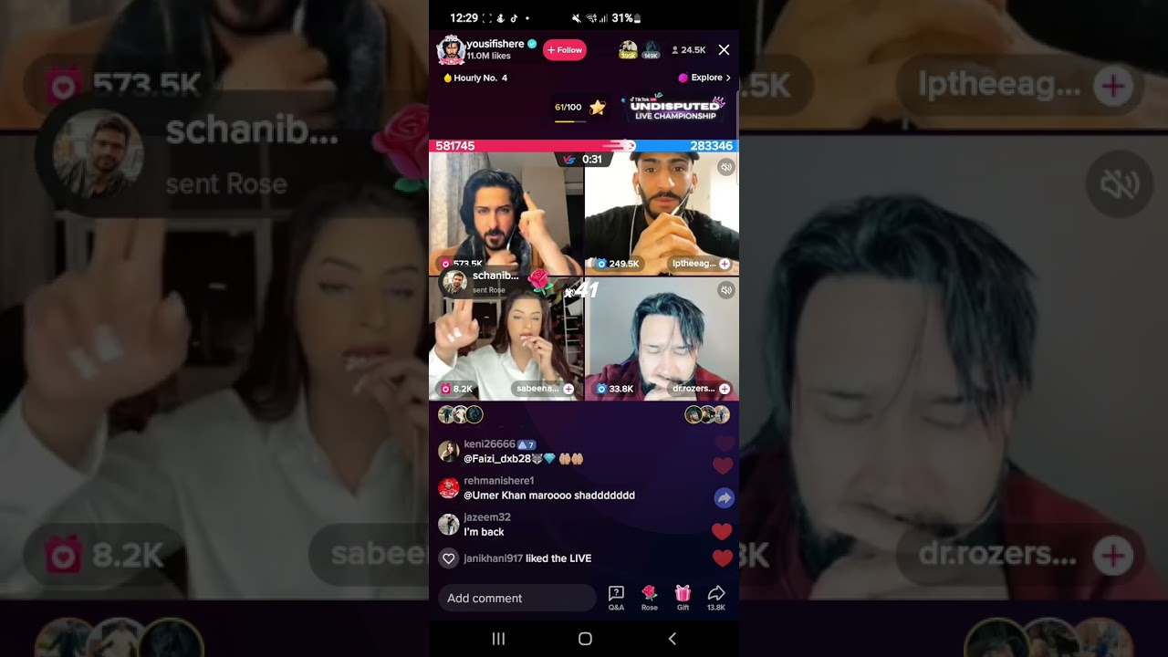 L&p ran from Yousaf after lose his match in Tiktok