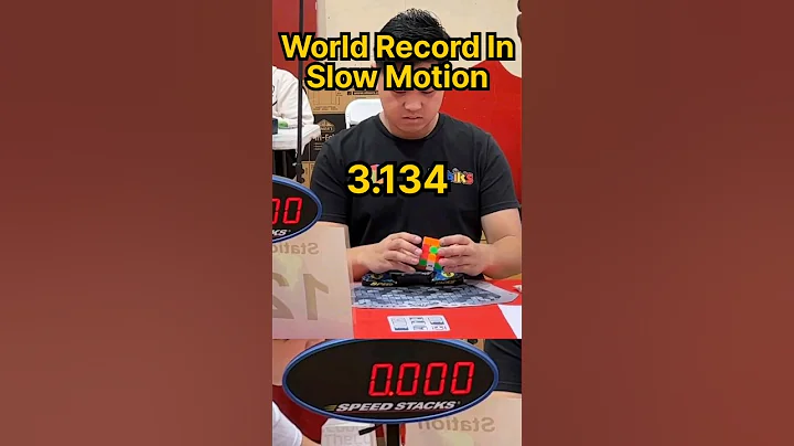 Rubik's cube World record by max park in slow motion 😱 #rubikscube #cube #maxpark #worldrecord