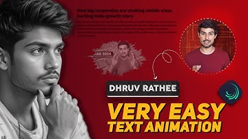 Dhruv Rathee Text Animation in alight motion Documentary Video Editing