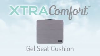 Gel Seat Cushion by Xtra Comfort - Best Chair Pillow For Car, Office \& Wheelchair - Coccyx Support