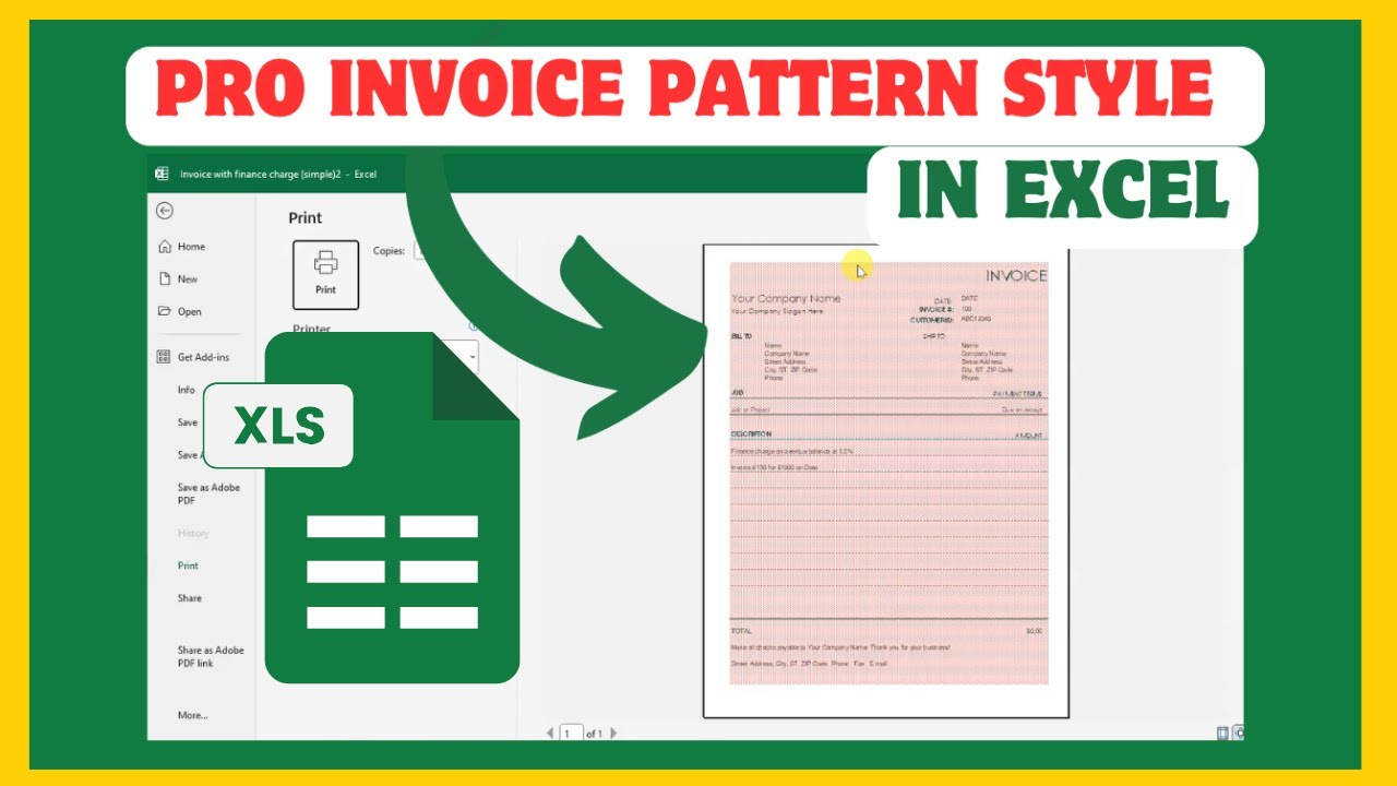 Pattern Excel File For Invoice Pro Invoice in Minutes Excel Pattern Style Secrets - YouTube