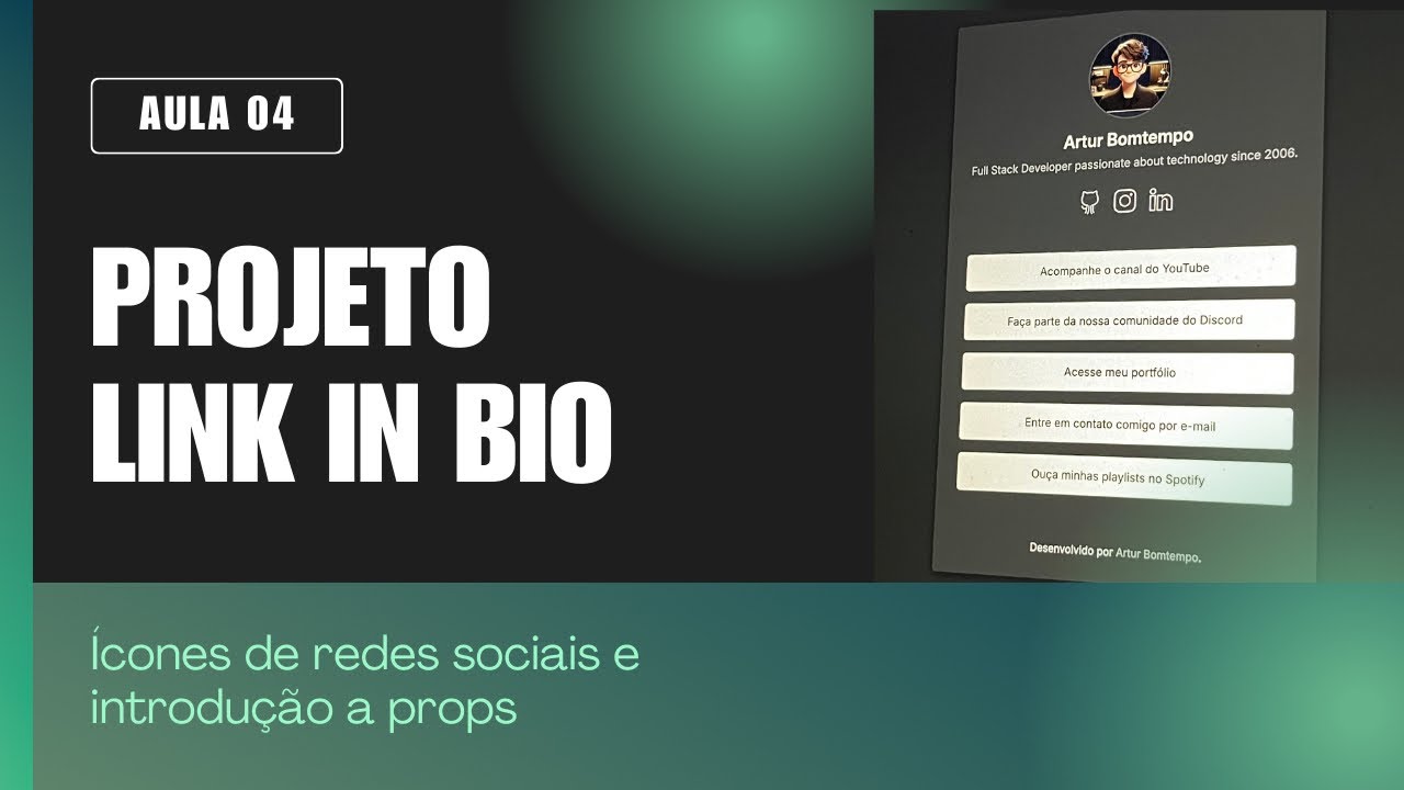 DESENVOLVENDO UM PROJETO COM REACT DO ZERO | Aula 04 - Ícones de redes ...