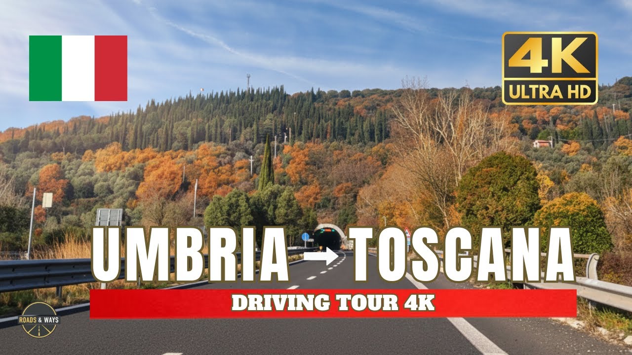 From Assisi to Tuscany: The Green Heart of Italy | 4K Driving Tour 🇮🇹