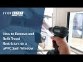 How to Remove and Refit Travel Restrictors