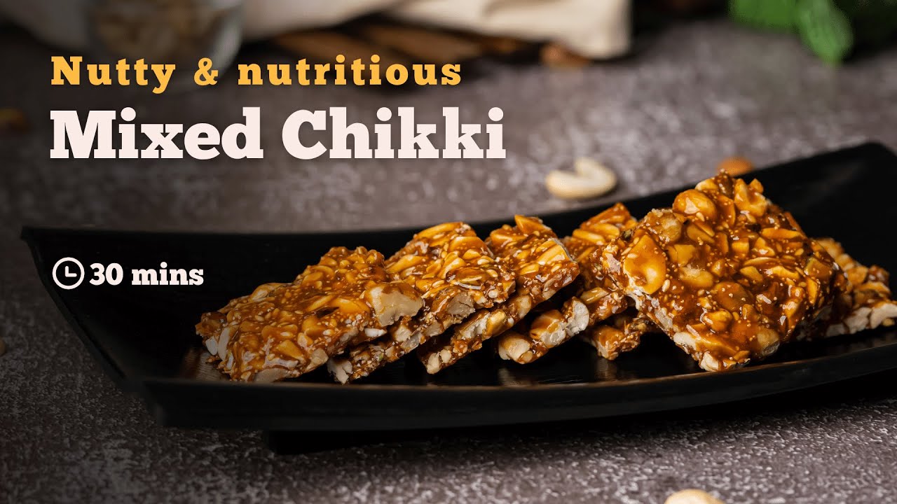 Mixed Chikki Mixed Nut Bars Chikki Recipes Snacks Recipe Cookd
