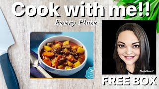 Cook with me! Pot Roast Steak & Potato Soup from Every Plate + FREE BOX