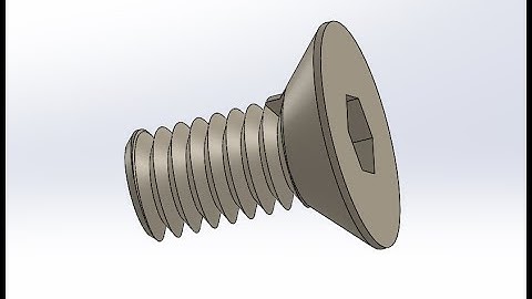 Allen CSK Screw M3 x 8mm in Solidworks