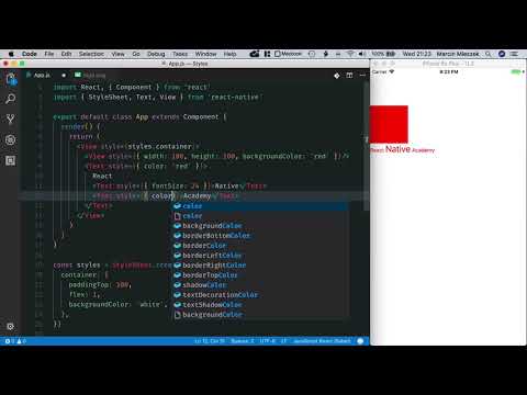 React Native Tutorial - Styling #1 - Inline Styles