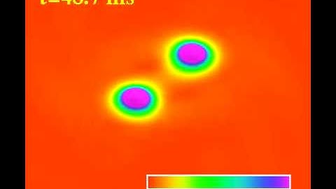 Simulation of a binary boson star merger