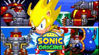 SONIC ORIGINS - Sonic 3 & Knuckles - All Bosses (As Hyper Flying Sonic)