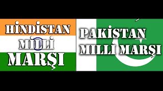 Hindistan ve Pakistan Halkı birlikte Milli Marşı söylenirken.Türkçe Altyazı