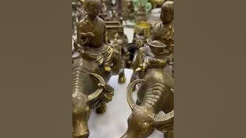 cặp trâu tiên đồng ngọc nữ, chất liệu đồng, ĐT 0707996738