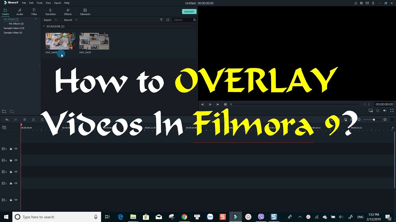 How To Overlay Videos In Filmora 9 Youtube