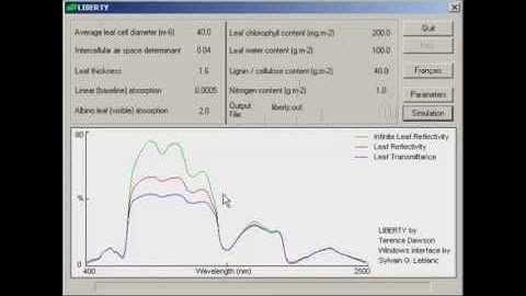 Liberty Leaf Level Radiative Transfer Simulations - Part 1 of 2