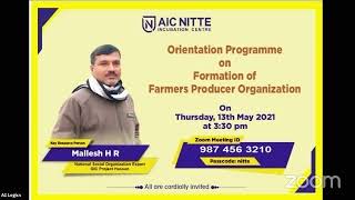AIC Nitte : Orientation Program : 13.05.2021
