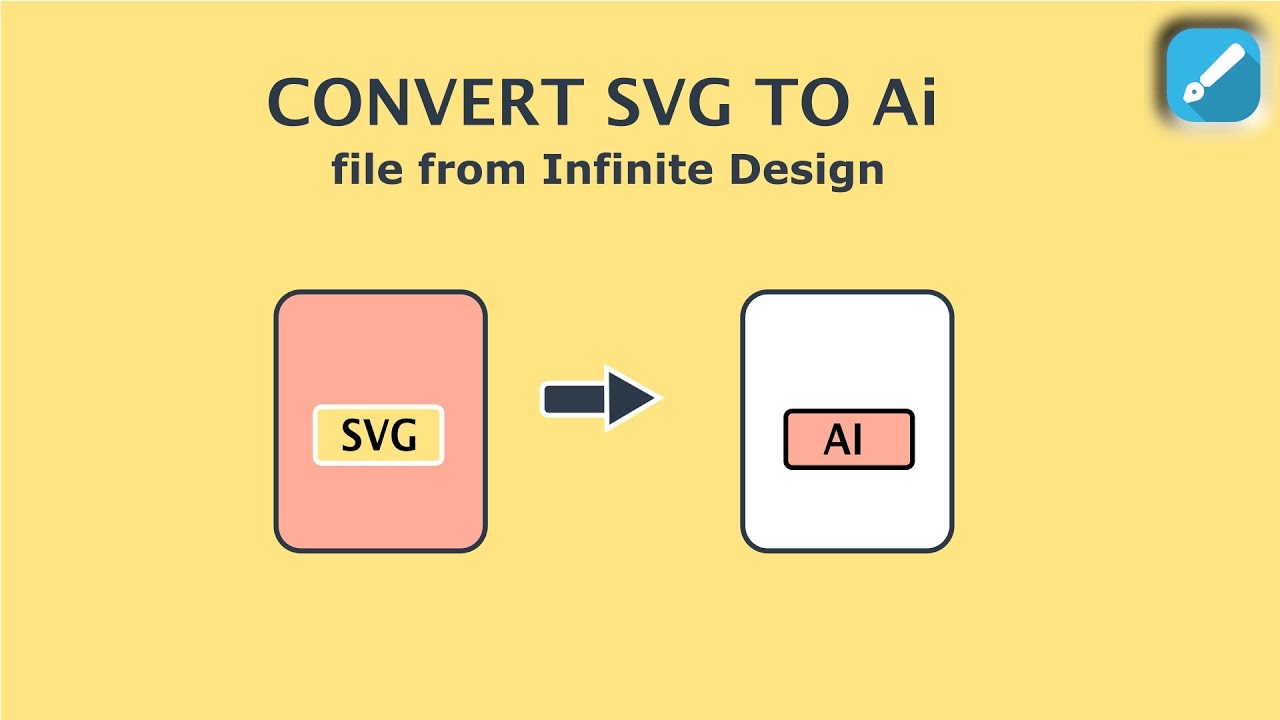 How To Convert Svg To Ai File From Infinite Design - Youtube