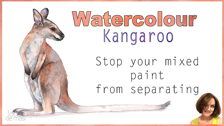 How to stop mixed watercolor paint from separating // Watercolor Kangaroo