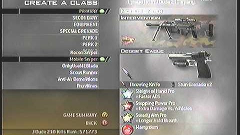 My Modern Warfare 2 Class Setup