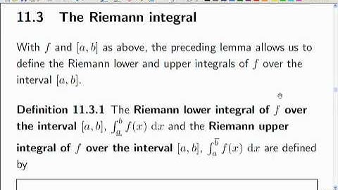 Lecture 21: Math. Analysis - An introduction to Riemann integration