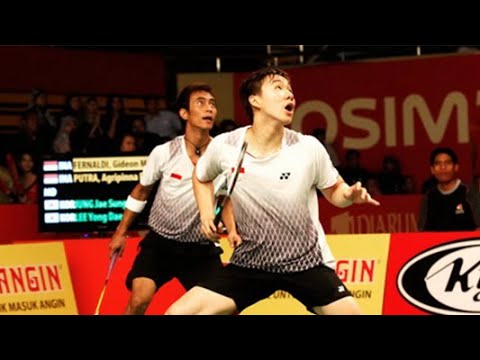 Marcus Gideon/ Agrippina TRICKSHOT Against Lee Yong Dae | Marcus Gideon/ Agrippina vs Jung/ Lee