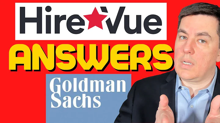 Goldman Sachs HireVue: Questions, Answers and Strategy