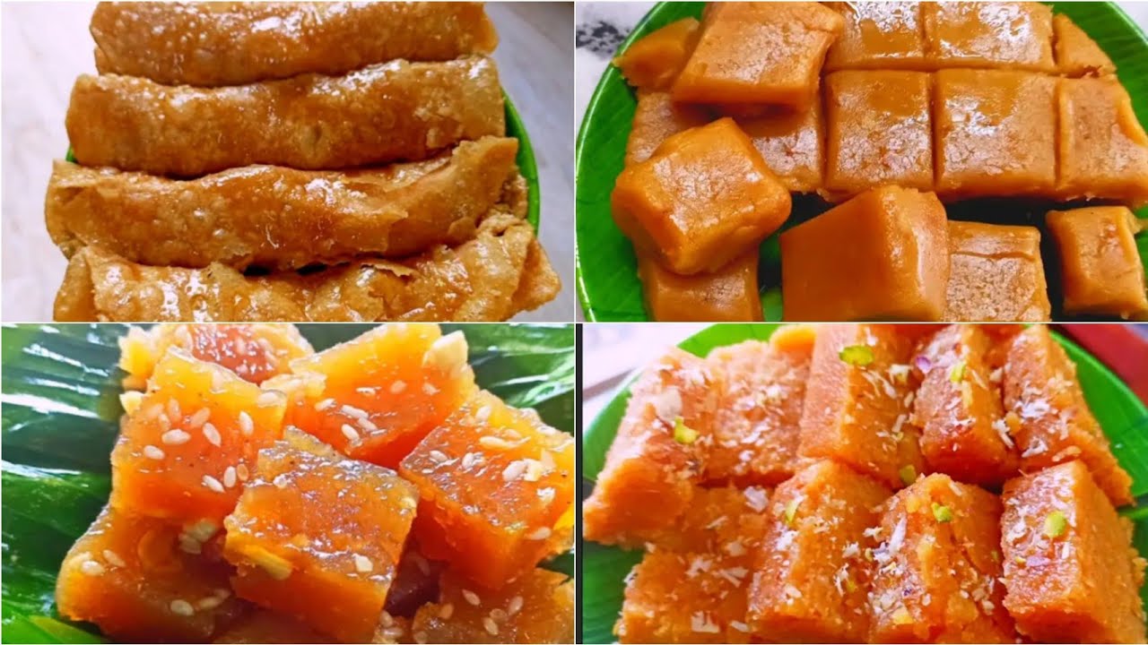 வெல்லம் வைத்து ஈசியான நான்கு வகையான ஸ்வீட் ரெசிபி / Healthy Sweet Recipe @petalscookcraft