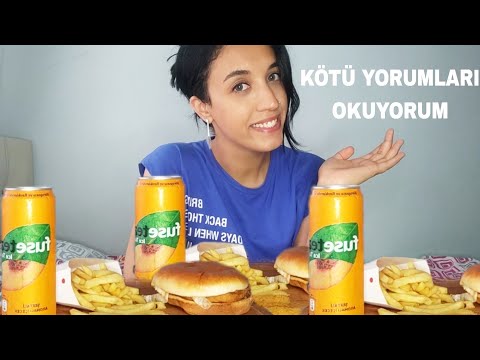 Kötü yorumları okuyorum | Burger King Tavuklu Barbekü Brioche Menü| Türkçe Mukbang