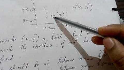 Computer Graphics:- Clipping Algorithms, 2D Point Clipping, 2D Line Clipping